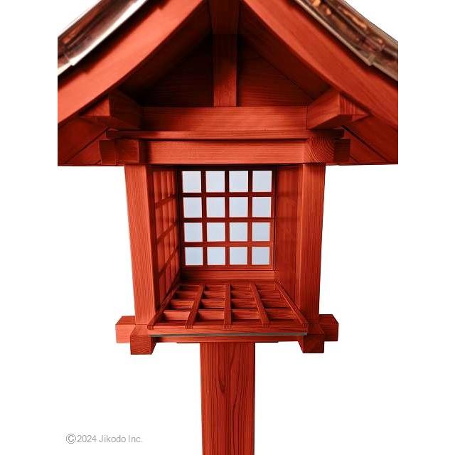 神具】潤み色 桧製の置き型神前灯篭(室外用) 高さ1.5m大型灯籠 神具】潤み色 桧製の置き型神前灯篭(室外用) 高さ1.5m大型灯籠