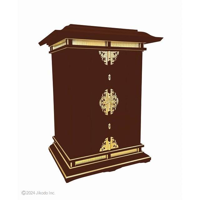 寺院仏具】朱塗り 金具付 新型春日厨子(4枚扉タイプ)高さ90 寺院仏具】朱塗り 金具付 新型春日厨子(4枚扉タイプ)高さ90