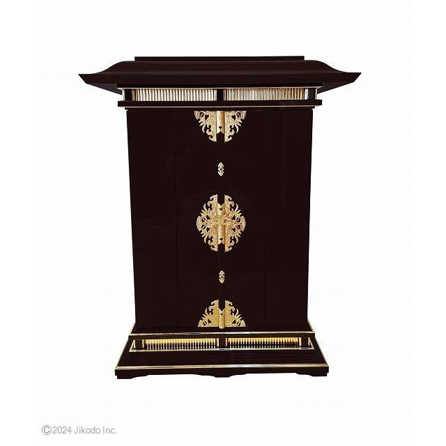寺院仏具】朱塗り 金具付 新型春日厨子(4枚扉タイプ)高さ90 寺院仏具】朱塗り 金具付 新型春日厨子(4枚扉タイプ)高さ90