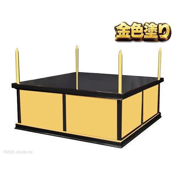 【寺院仏具】朱塗りと金色塗り　3.5尺　一重大壇(壇のみ)　護摩壇のご注文も承ります　密教法具　国内自社工場制作の高級木製仏具(受注生産品)(商品番号10313s）_3