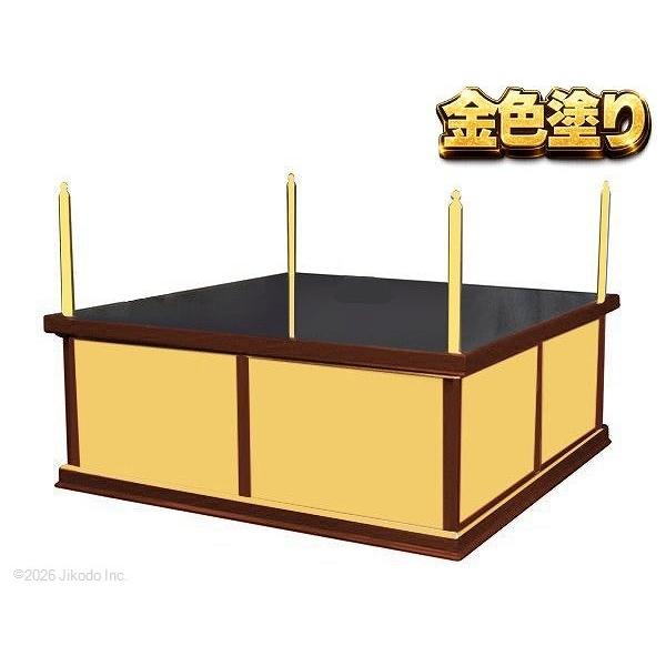 【寺院仏具】朱塗りと金色塗り　3.5尺　一重大壇(壇のみ)　護摩壇のご注文も承ります　密教法具　国内自社工場制作の高級木製仏具(受注生産品)(商品番号10313s）_5