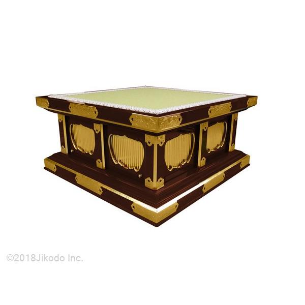 寺院仏具】収納付き 金具付 黒塗り礼盤 幅約60センチ (受注生産 寺院仏具】収納付き 金具付 黒塗り礼盤 幅約60センチ (受注生産