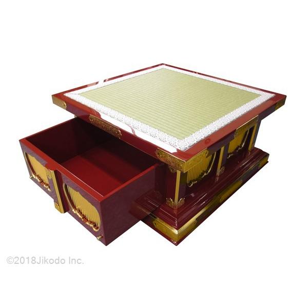 寺院仏具】収納付き 金具付 黒塗り礼盤 幅約60センチ (受注生産 寺院仏具】収納付き 金具付 黒塗り礼盤 幅約60センチ (受注生産