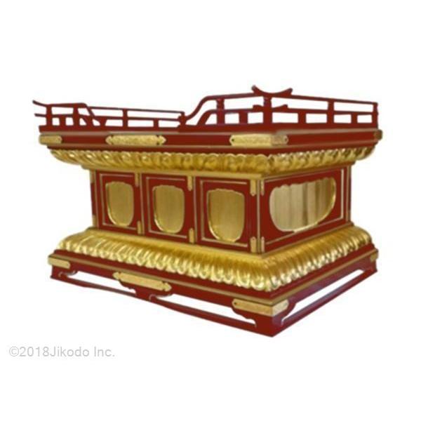 寺院仏具】黒塗り 幅150センチの和様蓮華彫り・金具付き 須弥壇 寺院仏具】黒塗り 幅150センチの和様蓮華彫り・金具付き 須弥壇