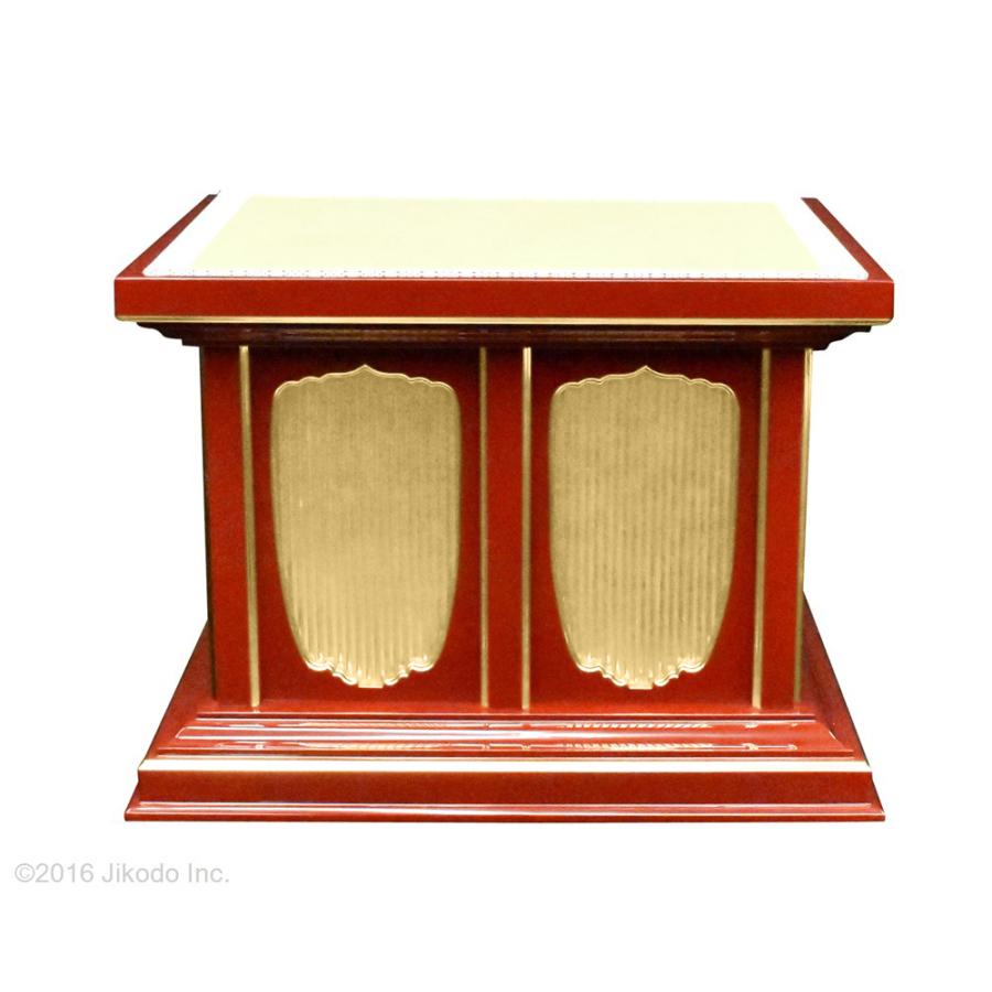 寺院仏具】幅60センチ 朱塗りの幅広椅子式礼盤 (受注生産品 寺院仏具】幅60センチ 朱塗りの幅広椅子式礼盤 (受注生産品