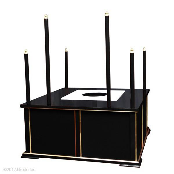 寺院仏具】黒塗り 3.5尺 簡易型の護摩壇・大壇 (壇のみ) 密教法 寺院仏具】黒塗り 3.5尺 簡易型の護摩壇・大壇 (壇のみ) 密教法