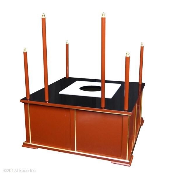 寺院仏具】黒塗り 3.5尺 簡易型の護摩壇・大壇 (壇のみ) 密教法 寺院仏具】黒塗り 3.5尺 簡易型の護摩壇・大壇 (壇のみ) 密教法