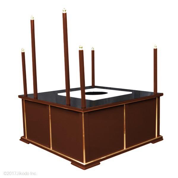 寺院仏具】黒塗り 3.5尺 簡易型の護摩壇・大壇 (壇のみ) 密教法 寺院仏具】黒塗り 3.5尺 簡易型の護摩壇・大壇 (壇のみ) 密教法
