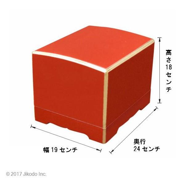 寺院仏具】幅19センチ 潤み塗り 経箱(背高タイプ)安心の国産 寺院仏具】幅19センチ 潤み塗り 経箱(背高タイプ)安心の国産