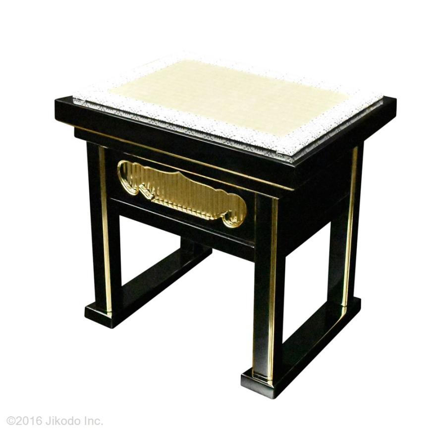 寺院仏具】幅約43センチ 黒塗りの背高経机用椅子 (受注生産品 寺院仏具】幅約43センチ 黒塗りの背高経机用椅子 (受注生産品