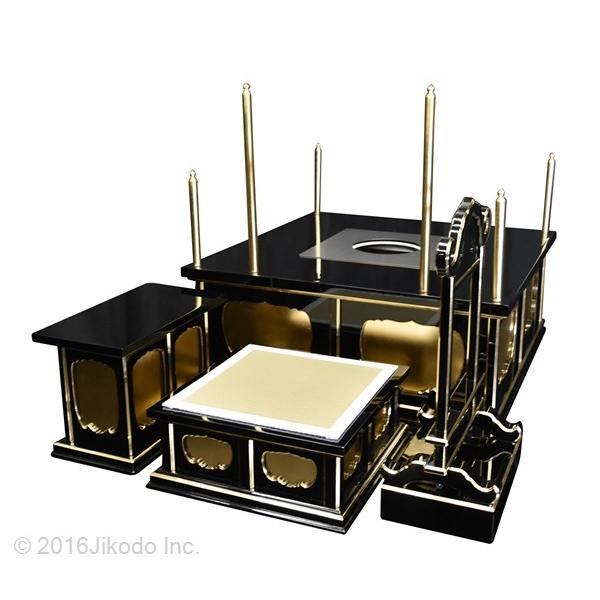 寺院仏具】黒塗り 3.5尺 一重護摩壇・大壇 ケイ台付(磬台) 密教 寺院仏具】黒塗り 3.5尺 一重護摩壇・大壇 ケイ台付(磬台) 密教