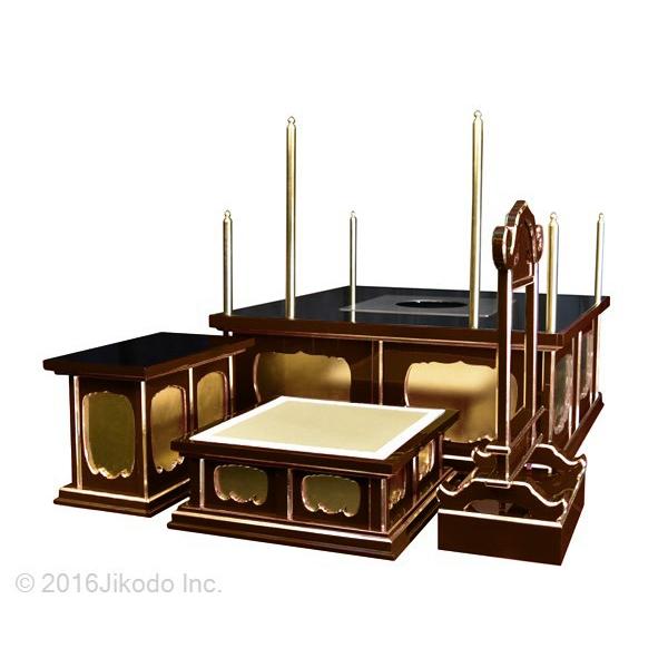 寺院仏具】黒塗り 3.5尺 一重護摩壇・大壇 ケイ台付(磬台) 密教 寺院仏具】黒塗り 3.5尺 一重護摩壇・大壇 ケイ台付(磬台) 密教