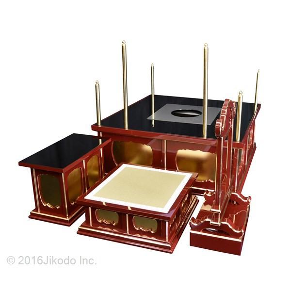 寺院仏具】潤み塗り 3.5尺 一重護摩壇・大壇 ケイ台付(磬台 寺院仏具】潤み塗り 3.5尺 一重護摩壇・大壇 ケイ台付(磬台