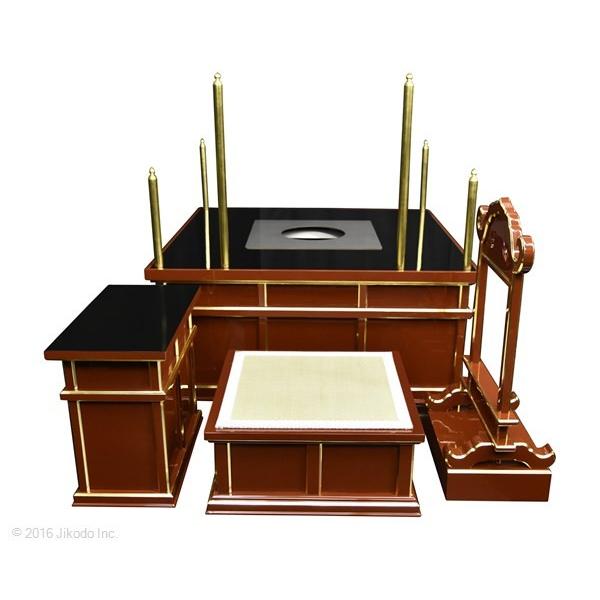 寺院仏具】朱塗り 3.5尺 新型二重護摩壇・大壇 ケイ台付(磬台 寺院仏具】朱塗り 3.5尺 新型二重護摩壇・大壇 ケイ台付(磬台