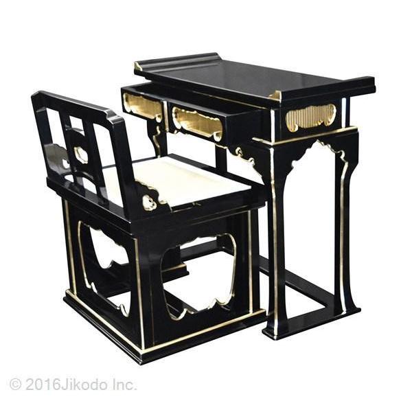 寺院仏具】幅90センチ 潤み塗りのオリジナル背高導師机と椅子式 寺院仏具】幅90センチ 潤み塗りのオリジナル背高導師机と椅子式