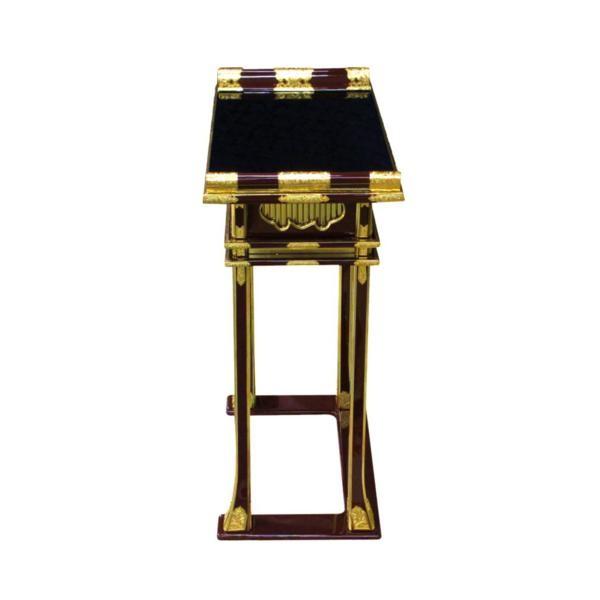 寺院仏具】黒塗り 金具・引出し付背高経机 安心の国産品 自社 寺院仏具】黒塗り 金具・引出し付背高経机 安心の国産品 自社