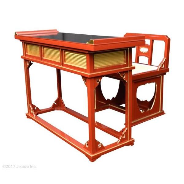寺院仏具】朱塗り ご導師様 焼香机セット 幅約120センチ 安心の 寺院仏具】朱塗り ご導師様 焼香机セット 幅約120センチ 安心の