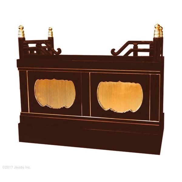 寺院仏具】潤み塗り 幅150センチの箱型高級須弥壇 高欄付 安心の 寺院仏具】潤み塗り 幅150センチの箱型高級須弥壇 高欄付 安心の