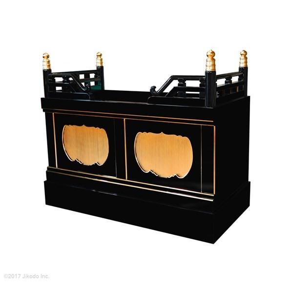 寺院仏具】潤み塗り 幅150センチの箱型高級須弥壇 高欄付 安心の 寺院仏具】潤み塗り 幅150センチの箱型高級須弥壇 高欄付 安心の