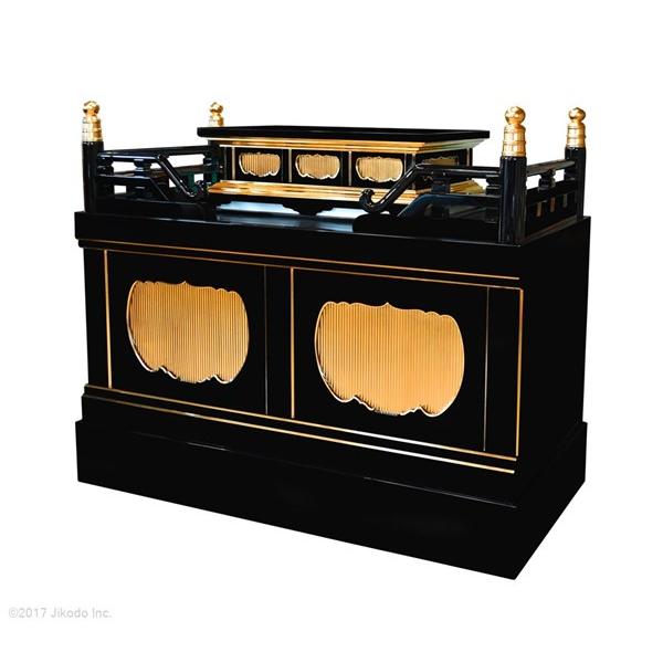 寺院仏具】黒塗り 幅150センチの箱型高級須弥壇 厨子台付き 安心 寺院仏具】黒塗り 幅150センチの箱型高級須弥壇 厨子台付き 安心