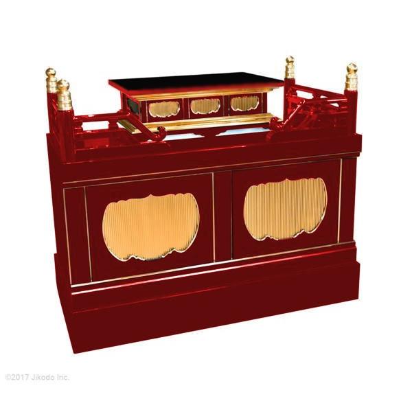 寺院仏具】朱塗り 幅150センチの箱型高級須弥壇 厨子台付き 安心 寺院仏具】朱塗り 幅150センチの箱型高級須弥壇 厨子台付き 安心