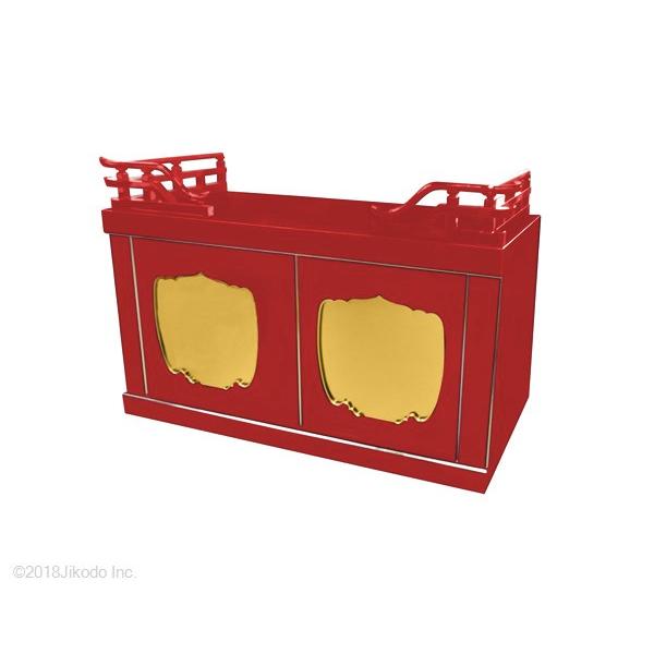 寺院仏具】潤み塗り 幅150センチの箱型二間須弥壇 高欄付き 安心 寺院仏具】潤み塗り 幅150センチの箱型二間須弥壇 高欄付き 安心