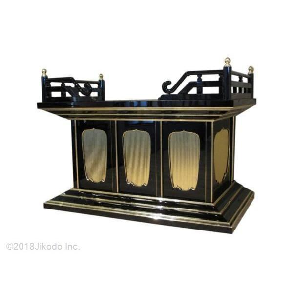 寺院仏具】朱塗り 幅150センチの新三間須弥壇 高欄付き 安心の 寺院仏具】朱塗り 幅150センチの新三間須弥壇 高欄付き 安心の