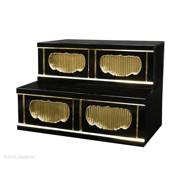 寺院仏具】潤み塗り 二間二段ひな壇 幅60cm×40cm×40cm サイズ 寺院仏具】潤み塗り 二間二段ひな壇 幅60cm×40cm×40cm サイズ