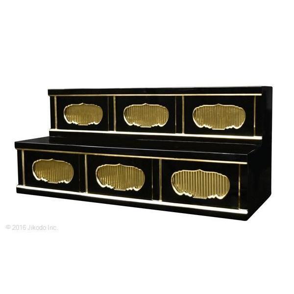 寺院仏具】朱塗り 三間二段ひな壇 幅90cm×40cm×40cm サイズ調整 寺院仏具】朱塗り 三間二段ひな壇 幅90cm×40cm×40cm サイズ調整