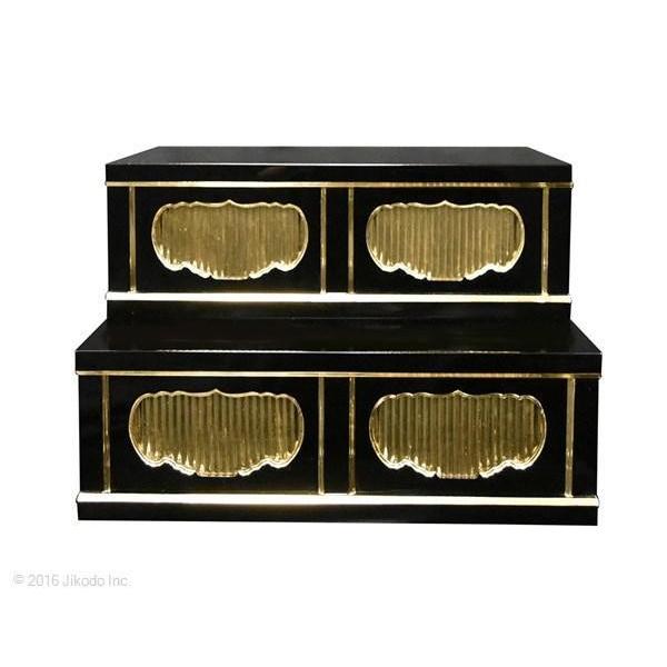 寺院仏具】黒塗り 二間二段ひな壇 幅60cm×40cm×60cm サイズ調整 寺院仏具】黒塗り 二間二段ひな壇 幅60cm×40cm×60cm サイズ調整