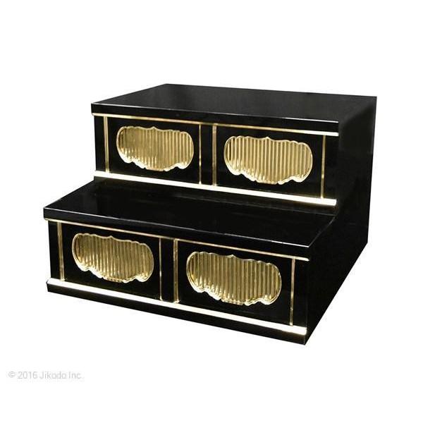 寺院仏具】黒塗り 二間二段ひな壇 幅60cm×40cm×60cm サイズ調整 寺院仏具】黒塗り 二間二段ひな壇 幅60cm×40cm×60cm サイズ調整