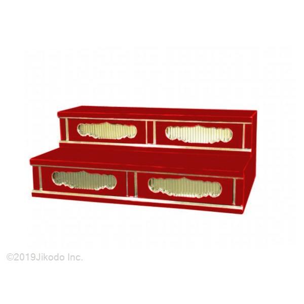 寺院仏具】潤み塗り 二間二段ひな壇 幅60cm×30cm×40cm サイズ 寺院仏具】潤み塗り 二間二段ひな壇 幅60cm×30cm×40cm サイズ