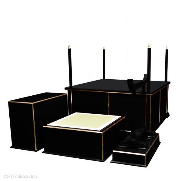 寺院仏具】黒塗り 3.5尺 簡易型の大壇・護摩壇 ケイ台付(磬台 寺院仏具】黒塗り 3.5尺 簡易型の大壇・護摩壇 ケイ台付(磬台