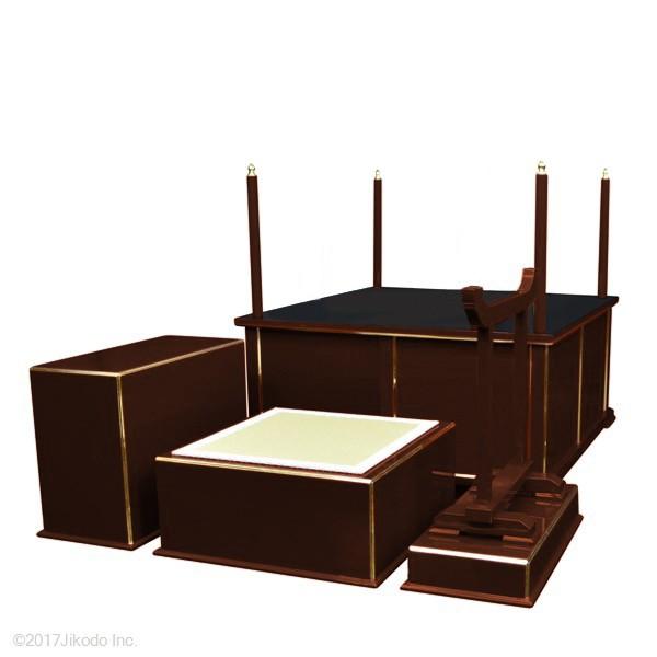 寺院仏具】黒塗り 3.5尺 簡易型の大壇・護摩壇 ケイ台付(磬台 寺院仏具】黒塗り 3.5尺 簡易型の大壇・護摩壇 ケイ台付(磬台
