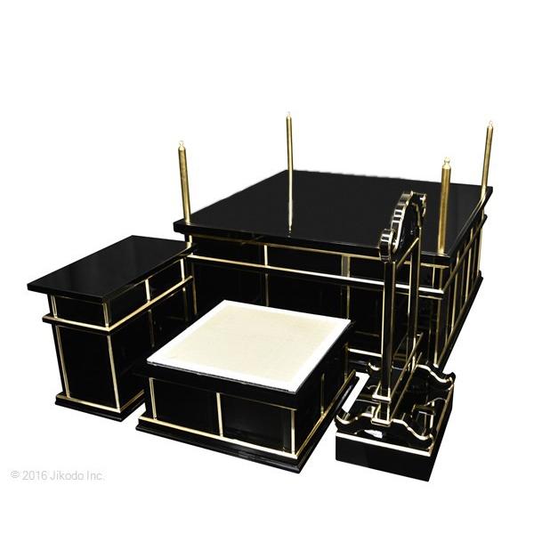 寺院仏具】朱塗り 3.5尺 新型二重 大壇・護摩壇 ケイ台付(磬台 寺院仏具】朱塗り 3.5尺 新型二重 大壇・護摩壇 ケイ台付(磬台
