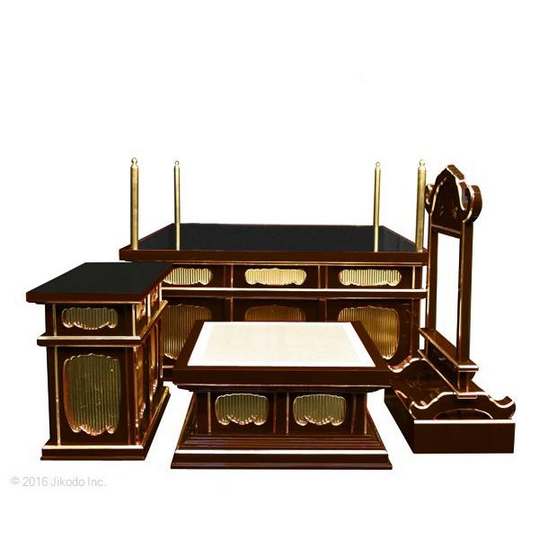 寺院仏具】黒塗り 3.5尺 二重大壇・護摩壇 馨台付(ケイ台 寺院仏具】黒塗り 3.5尺 二重大壇・護摩壇 馨台付(ケイ台