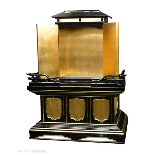 寺院仏具】黒塗り 厨子と高欄付き背高須弥壇の2点セット 厨子台 寺院仏具】黒塗り 厨子と高欄付き背高須弥壇の2点セット 厨子台
