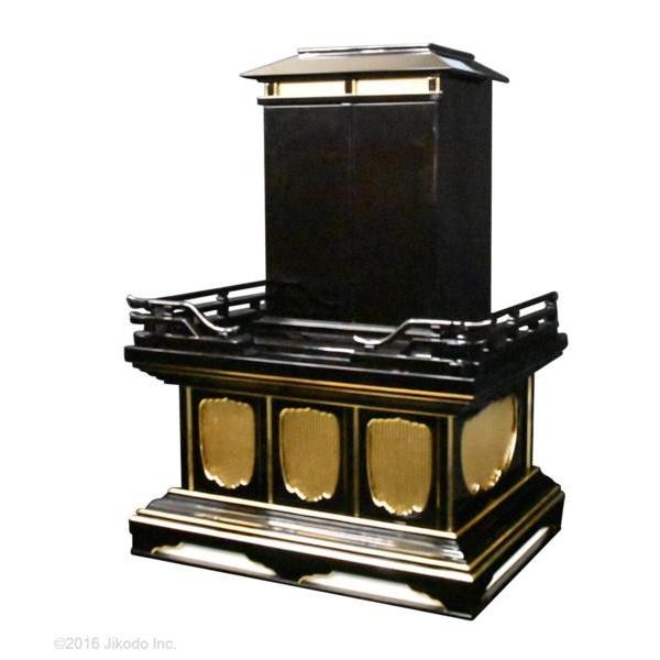 寺院仏具】黒塗り 厨子と高欄付き背高須弥壇の2点セット 厨子台 寺院仏具】黒塗り 厨子と高欄付き背高須弥壇の2点セット 厨子台