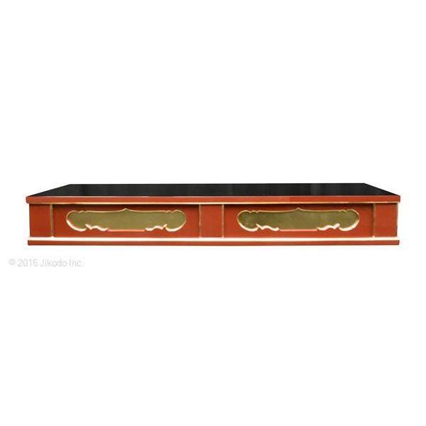 寺院仏具】潤み塗り 二間大型厨子台 幅150cmx高さ20cmx奥行 寺院仏具】潤み塗り 二間大型厨子台 幅150cmx高さ20cmx奥行