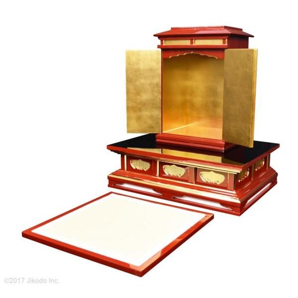 寺院仏具】黒塗り 厨子、厨子台、礼盤の3点セット 厨子台幅90 寺院仏具】黒塗り 厨子、厨子台、礼盤の3点セット 厨子台幅90