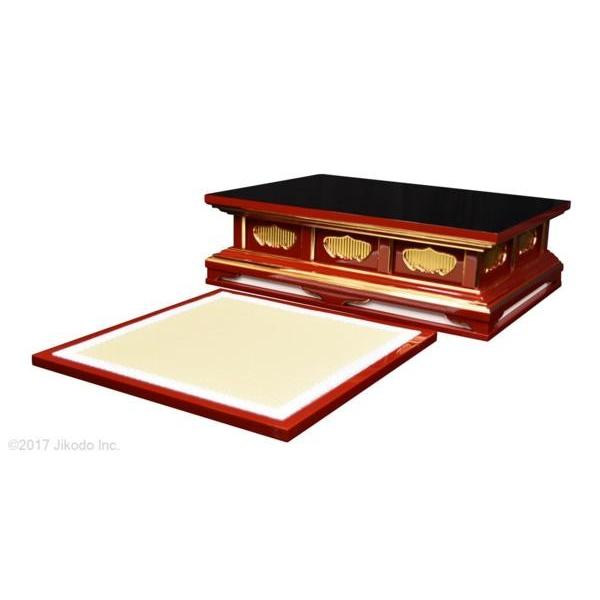 寺院仏具】黒塗り 厨子、厨子台、礼盤の3点セット 厨子台幅90 寺院仏具】黒塗り 厨子、厨子台、礼盤の3点セット 厨子台幅90