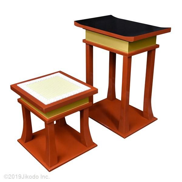寺院仏具】黒塗り 慈光型 天反り背高経机(経机)セット 椅子式 寺院仏具】黒塗り 慈光型 天反り背高経机(経机)セット 椅子式