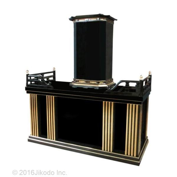 寺院仏具】黒塗り 新型須弥壇と大型厨子セット 厨子台幅180 寺院仏具】黒塗り 新型須弥壇と大型厨子セット 厨子台幅180
