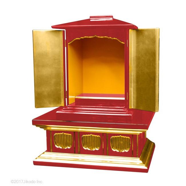 寺院仏具】潤み塗り 須弥壇と厨子の豪華2点セット 厨子高さ54 寺院仏具】潤み塗り 須弥壇と厨子の豪華2点セット 厨子高さ54
