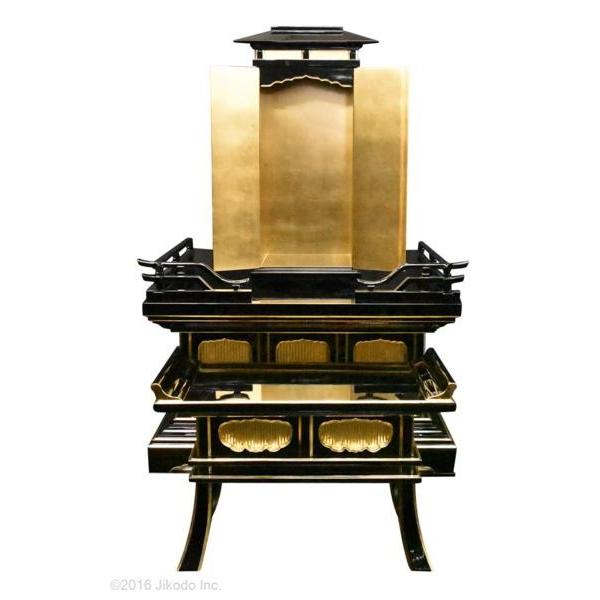寺院仏具】潤み塗り 須弥壇と厨子と経机 3点セット 厨子台幅90 寺院仏具】潤み塗り 須弥壇と厨子と経机 3点セット 厨子台幅90