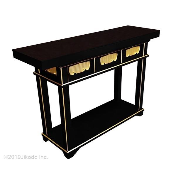 寺院仏具】黒塗り オリジナル簡易型前机 背高タイプ(幅150x高 寺院仏具】黒塗り オリジナル簡易型前机 背高タイプ(幅150x高
