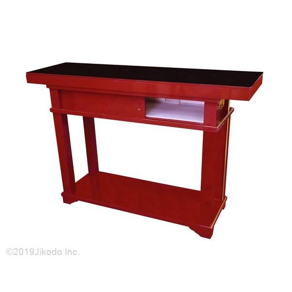 寺院仏具】黒塗り オリジナル簡易型前机 背高タイプ(幅150x高 寺院仏具】黒塗り オリジナル簡易型前机 背高タイプ(幅150x高