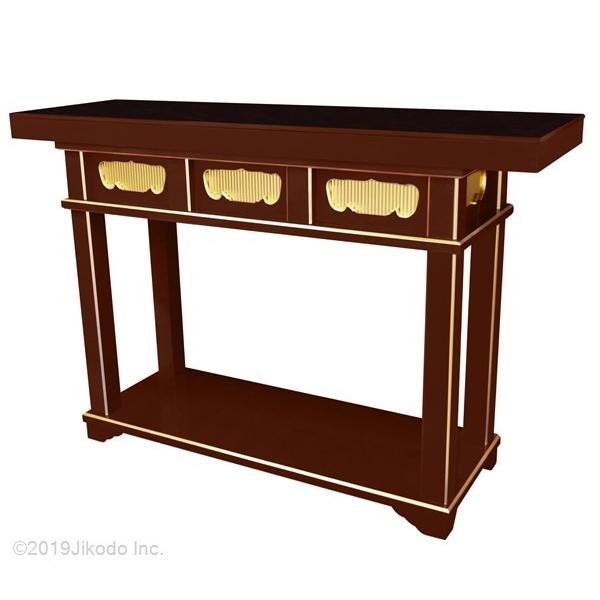 寺院仏具】黒塗り オリジナル簡易型前机 背高タイプ(幅150x高 寺院仏具】黒塗り オリジナル簡易型前机 背高タイプ(幅150x高