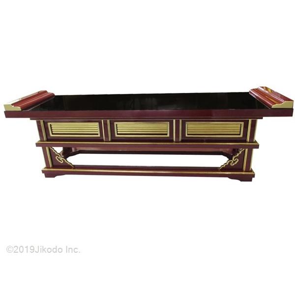 寺院仏具】朱塗り 焼香机 安心の国産品 自社工場にて製作 木製 寺院仏具】朱塗り 焼香机 安心の国産品 自社工場にて製作 木製