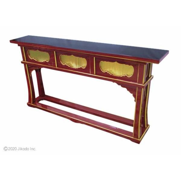 受注生産品】幅150センチ 黒塗りの高級前机 焼香机、導師机 受注生産品】幅150センチ 黒塗りの高級前机 焼香机、導師机